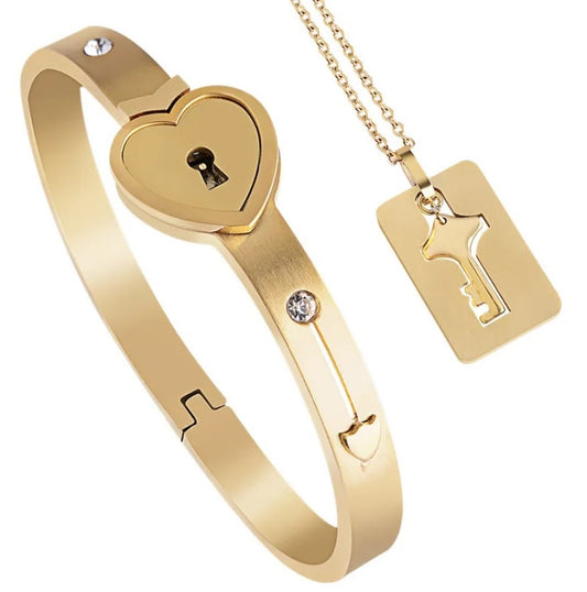 SET DE COLLAR Y PULSERA CANDADO